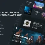 Fire Monkey | Music Band & Musician Elementor Template