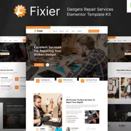 Fixier – Gadgets & Electronics Repair Services Elementor Template