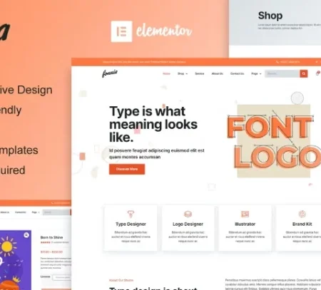 Fonnia – Digital Product Store Elementor Template