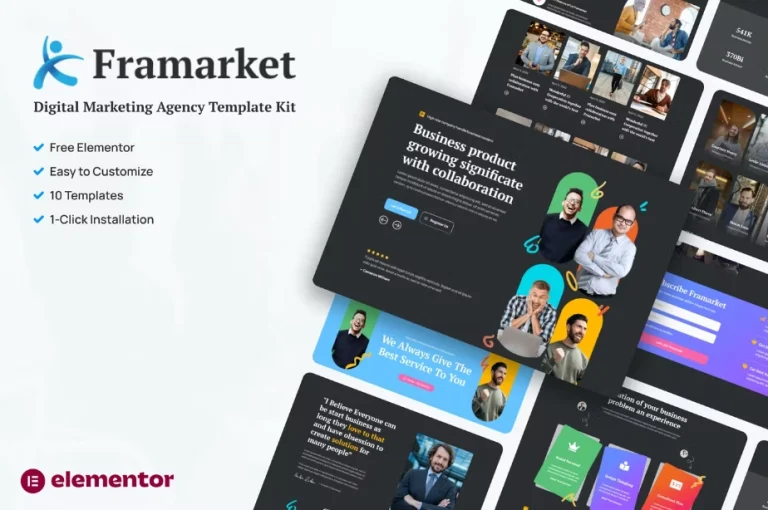 Framarket – Digital Marketing Elementor Template Framarket – Digital Marketing Elementor Template - Imagen 1