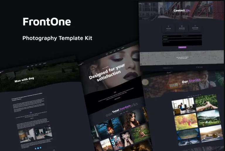 FrontOne – Creative Photography Template FrontOne – Creative Photography Template - Imagen 1