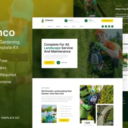 Greenco – Landscaping & Gardening Elementor Template