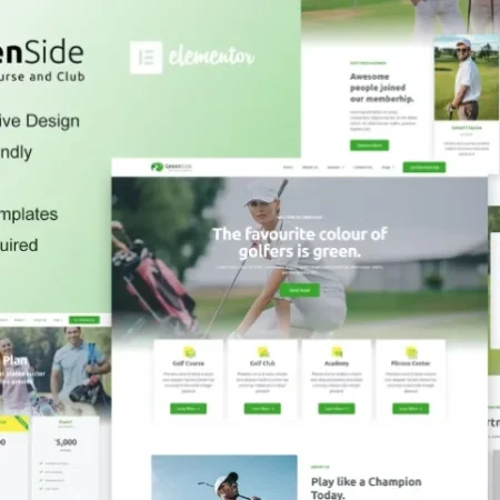 Greenside – Golf Club & Academy Elementor Template