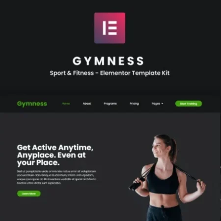 Gymness – Sport & Fitness Elementor Template