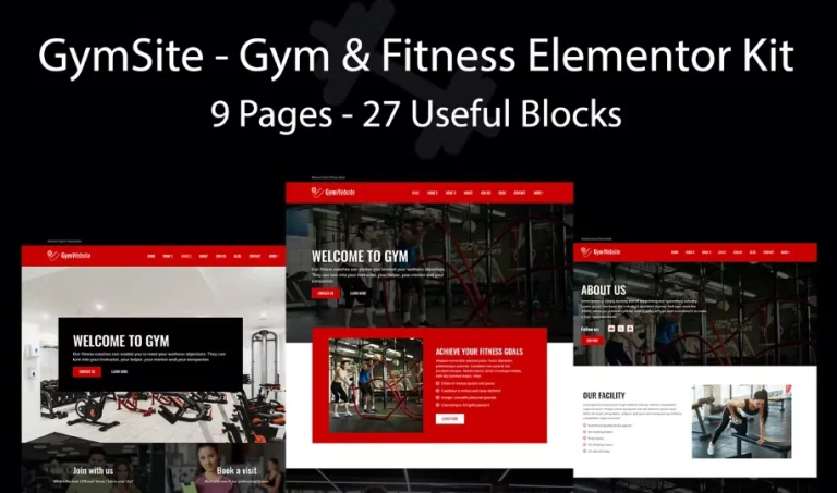Gymsite – Gym & Fitness Elementor Template Gymsite – Gym & Fitness Elementor Template - Imagen 1