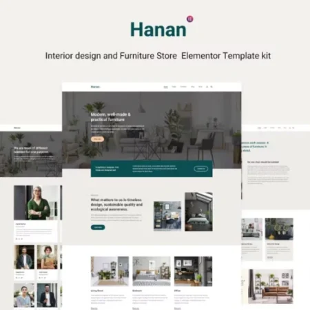 Hanan – Interior Design & Furniture Store Elementor Template