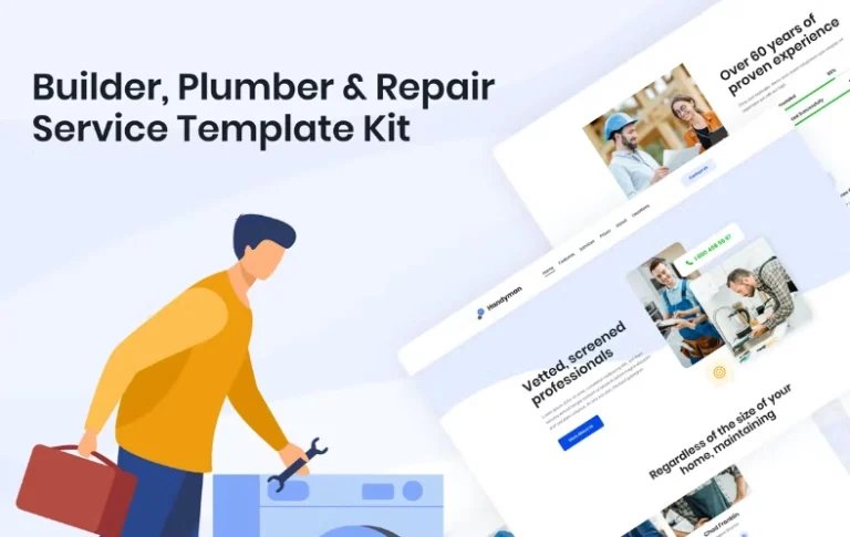Handyman | Builder Plumber & Repair Service Elementor Template Handyman | Builder Plumber & Repair Service Elementor Template - Imagen 1