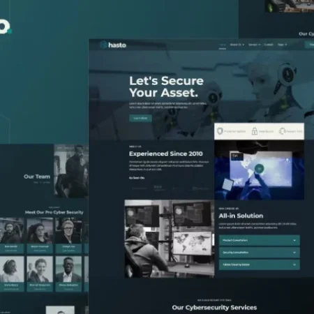 Hasto – Cyber Tech Security Service Elementor Template