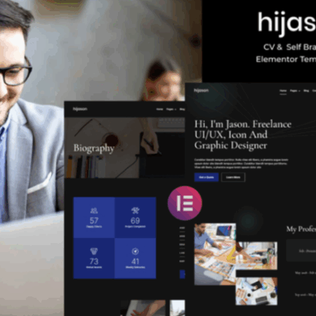 HiJason – CV & Self Branding Elementor Template