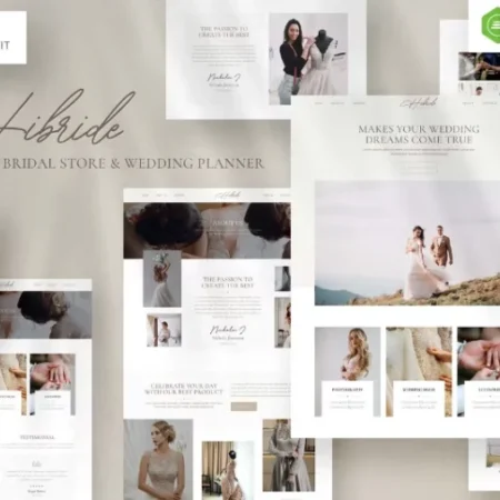 Hibride – Bridal Photography & Wedding Planner Elementor Template