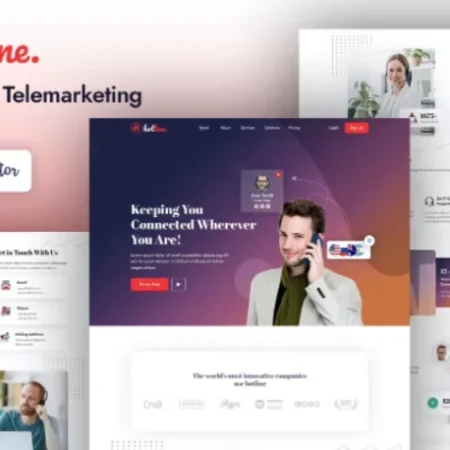 Hotline | Call Center &Telemarketing Elementor Template