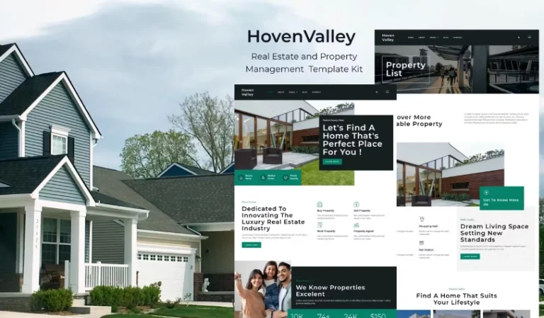 Hovenvalley – Real Estate and Property Management Template Hovenvalley – Real Estate and Property Management Template - Imagen 1