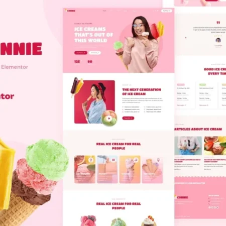 Connie – Ice Cream Shop Elementor Template