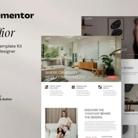 Intellior – Interior Designer & Architect Elementor Template