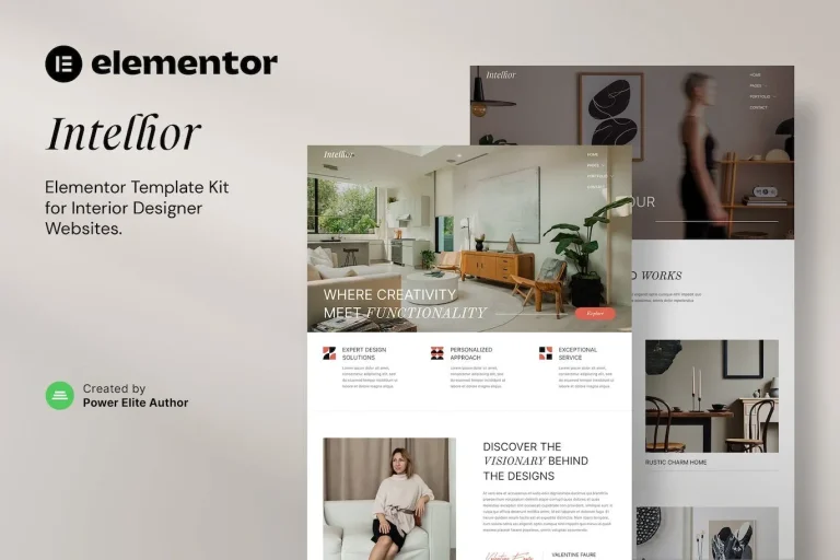 Intellior – Interior Designer & Architect Elementor Template Intellior – Interior Designer & Architect Elementor Template - Imagen 1