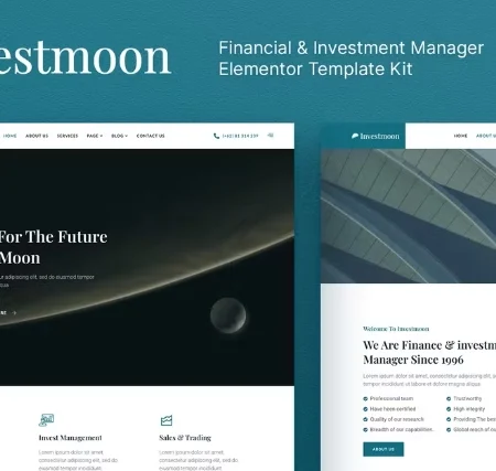 Investmoon – Finance & Investment Manager Elementor Template