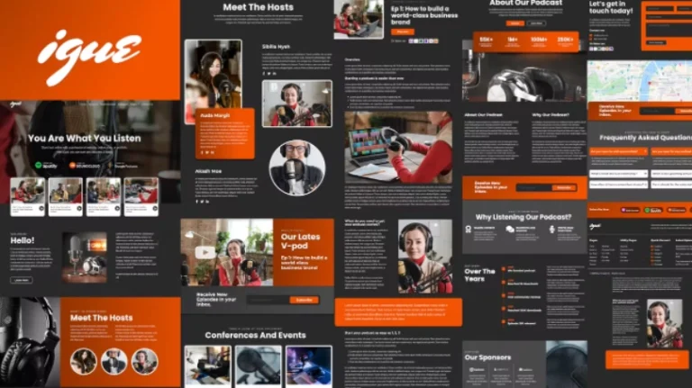 iGUE – Podcaster Elementor Template iGUE – Podcaster Elementor Template - Imagen 1