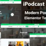 iPodcast – Modern Podcast Elementor Template
