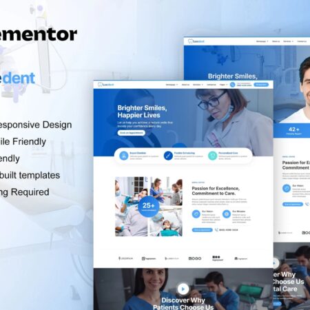 LuxeDent - Kit de plantillas Elementor Pro para dentistas y cuidado dental
