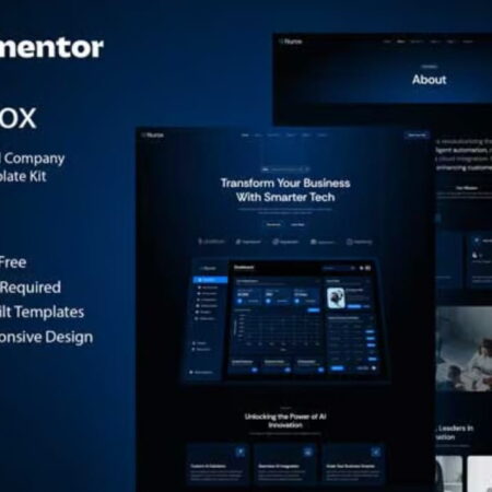 Nurox - Kit de plantillas Elementor para Saas con IA y empresa digital
